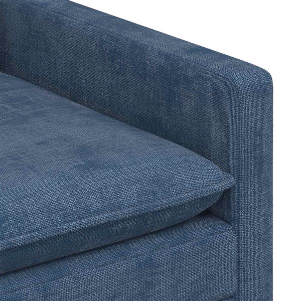 Grote foto vidaxl bank blauw 126 x 81 x 87 5 cm polyester huis en inrichting bankstellen