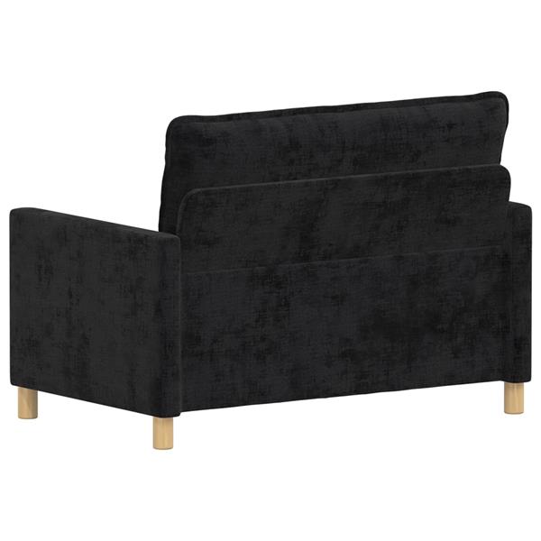 Grote foto vidaxl bank zwart 126 x 81 x 87 5 cm polyester huis en inrichting bankstellen