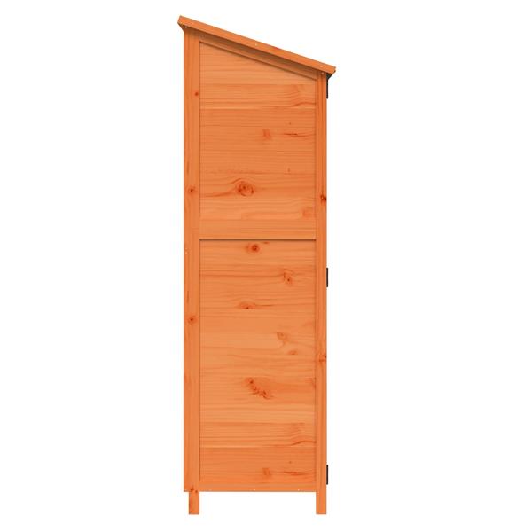 Grote foto vidaxl tuinschuur bruin 59 5 x 56 x 176 5 cm bewerkt hout tuin en terras tuinhuisjes en blokhutten
