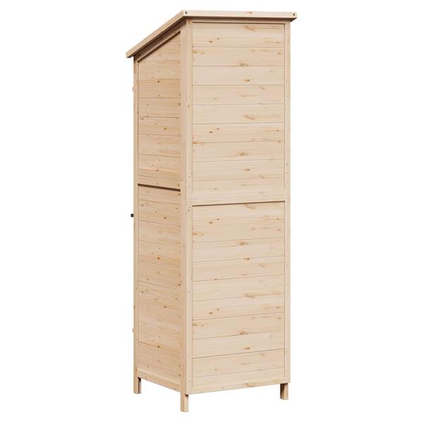 Grote foto vidaxl tuinschuur naturel 59 5 x 56 x 176 5 cm bewerkt hout tuin en terras tuinhuisjes en blokhutten