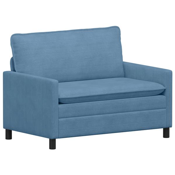 Grote foto vidaxl bank blauw 126 x 81 x 87 5 cm stof huis en inrichting bankstellen