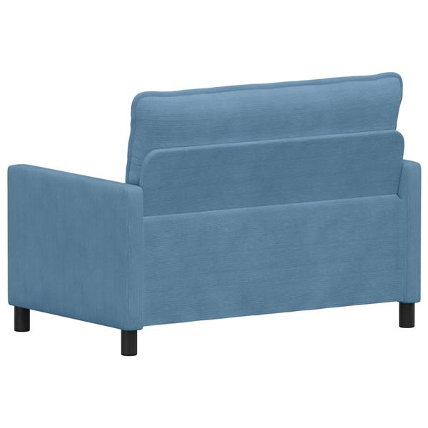 Grote foto vidaxl bank blauw 126 x 81 x 87 5 cm stof huis en inrichting bankstellen
