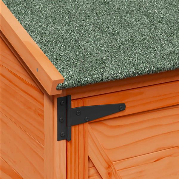 Grote foto vidaxl tuinschuur bruin 106 x 56 x 113 5 cm bewerkt hout tuin en terras tuinhuisjes en blokhutten