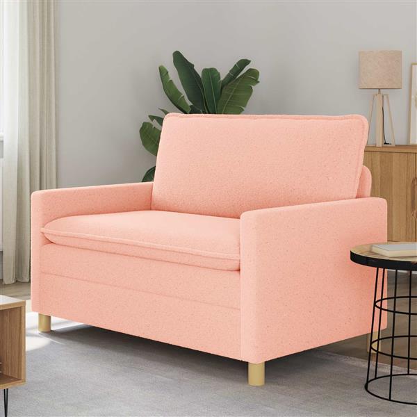 Grote foto vidaxl bank roze 126 x 81 x 87 5 cm stof huis en inrichting bankstellen