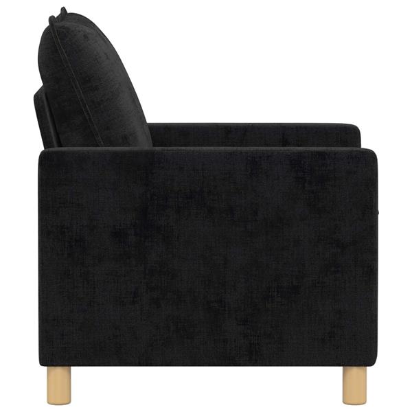 Grote foto vidaxl bank zwart 76 x 81 x 87 5 cm polyester huis en inrichting bankstellen