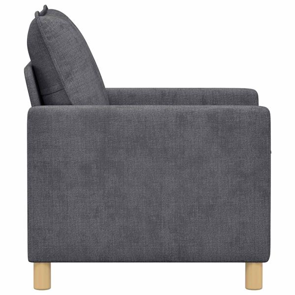 Grote foto vidaxl bank donkergrijs 76 x 81 x 87 5 cm polyester huis en inrichting bankstellen