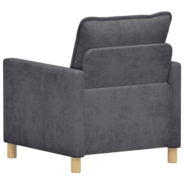 Grote foto vidaxl bank donkergrijs 76 x 81 x 87 5 cm polyester huis en inrichting bankstellen