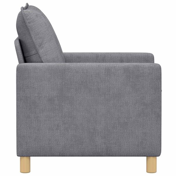 Grote foto vidaxl bank lichtgrijs 76 x 81 x 87 5 cm polyester huis en inrichting bankstellen