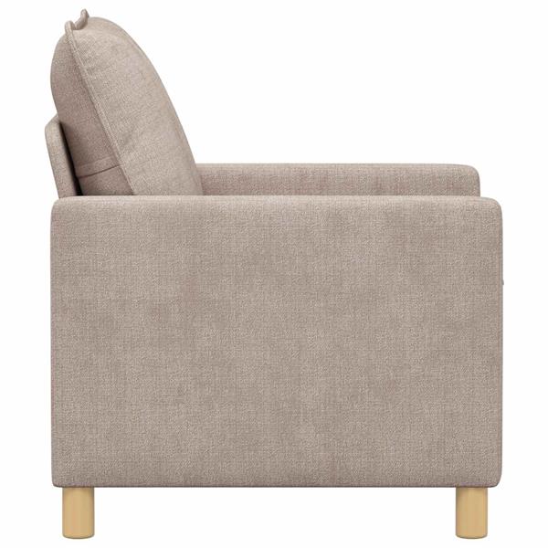 Grote foto vidaxl bank beige 76 x 81 x 87 5 cm polyester huis en inrichting bankstellen
