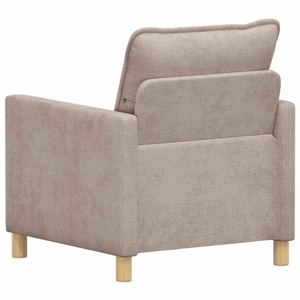 Grote foto vidaxl bank beige 76 x 81 x 87 5 cm polyester huis en inrichting bankstellen