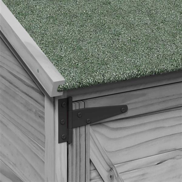 Grote foto vidaxl tuinschuur grijs 106 x 56 x 113 5 cm bewerkt hout tuin en terras tuinhuisjes en blokhutten