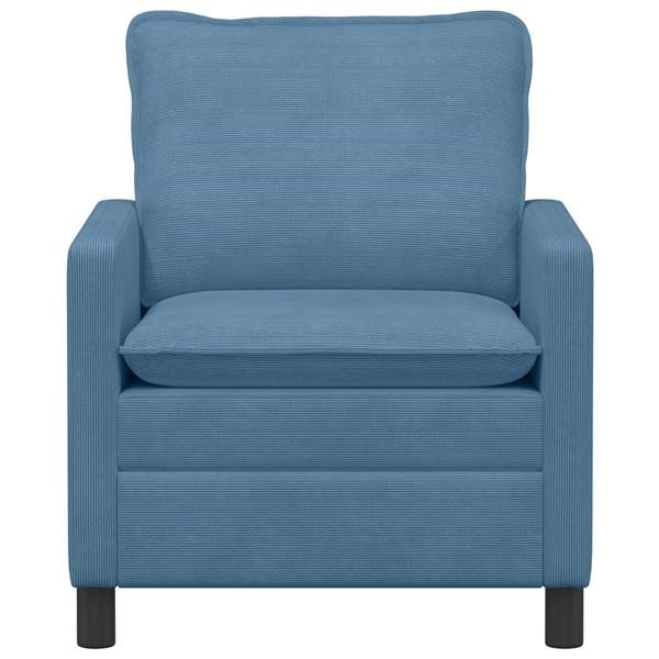 Grote foto vidaxl bank blauw 76 x 81 x 87 5 cm stof huis en inrichting bankstellen