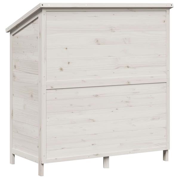 Grote foto vidaxl tuinschuur wit 106 x 56 x 113 5 cm bewerkt hout tuin en terras tuinhuisjes en blokhutten