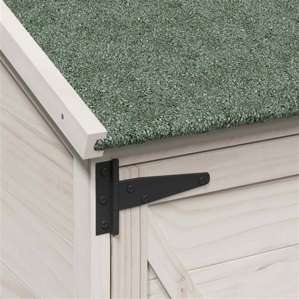 Grote foto vidaxl tuinschuur wit 106 x 56 x 113 5 cm bewerkt hout tuin en terras tuinhuisjes en blokhutten