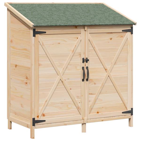 Grote foto vidaxl tuinschuur naturel 106 x 56 x 113 5 cm bewerkt hout tuin en terras tuinhuisjes en blokhutten