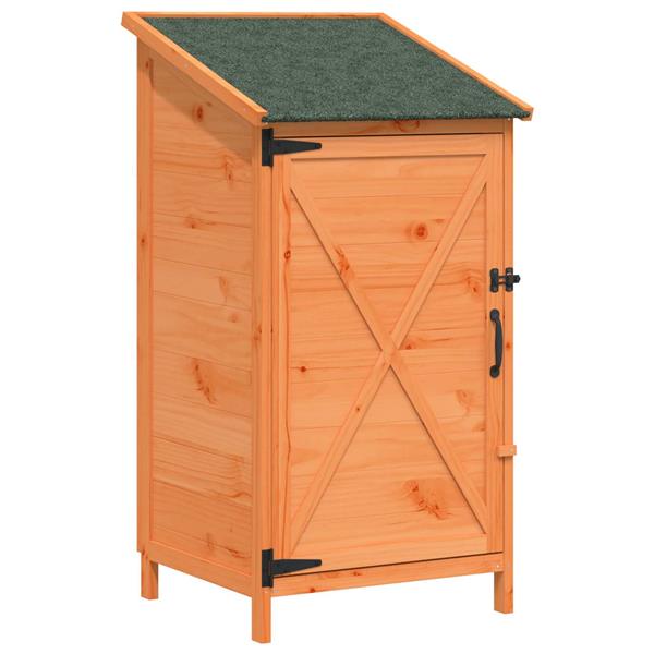 Grote foto vidaxl tuinschuur bruin 59 5 x 56 x 113 5 cm bewerkt hout tuin en terras tuinhuisjes en blokhutten