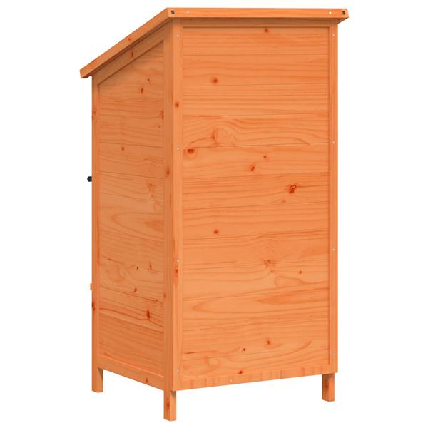 Grote foto vidaxl tuinschuur bruin 59 5 x 56 x 113 5 cm bewerkt hout tuin en terras tuinhuisjes en blokhutten