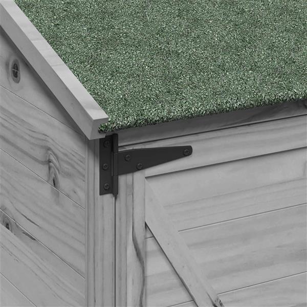 Grote foto vidaxl tuinschuur grijs 59 5 x 56 x 113 5 cm bewerkt hout tuin en terras tuinhuisjes en blokhutten
