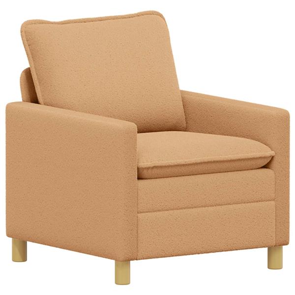 Grote foto vidaxl bank beige 76 x 81 x 87 5 cm stof huis en inrichting bankstellen