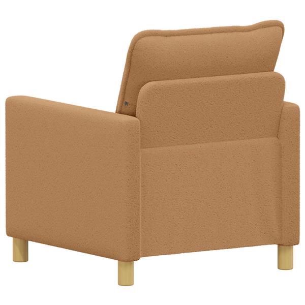 Grote foto vidaxl bank beige 76 x 81 x 87 5 cm stof huis en inrichting bankstellen
