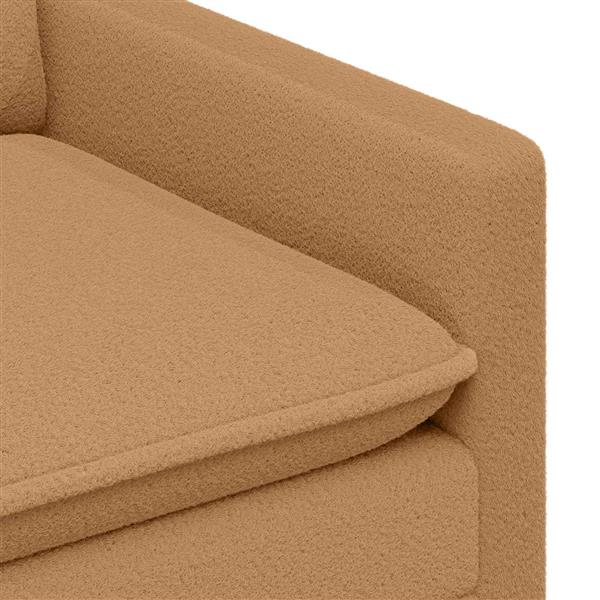 Grote foto vidaxl bank beige 76 x 81 x 87 5 cm stof huis en inrichting bankstellen