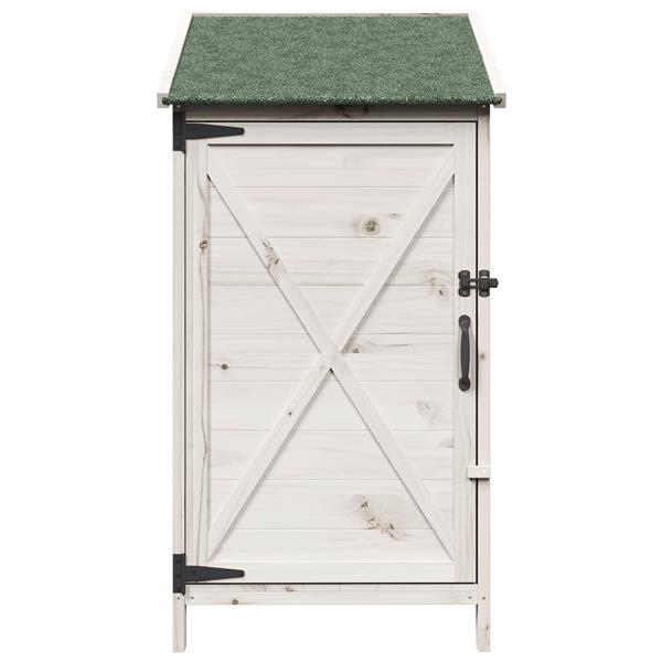 Grote foto vidaxl tuinschuur wit 59 5 x 56 x 113 5 cm bewerkt hout tuin en terras tuinhuisjes en blokhutten