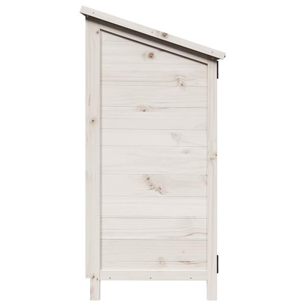 Grote foto vidaxl tuinschuur wit 59 5 x 56 x 113 5 cm bewerkt hout tuin en terras tuinhuisjes en blokhutten