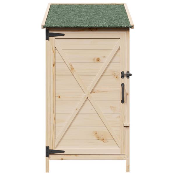 Grote foto vidaxl tuinschuur naturel 59 5 x 56 x 113 5 cm bewerkt hout tuin en terras tuinhuisjes en blokhutten