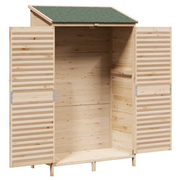 Grote foto vidaxl tuinschuur naturel 106 x 56 x 176 5 cm massief vurenhout tuin en terras tuinhuisjes en blokhutten