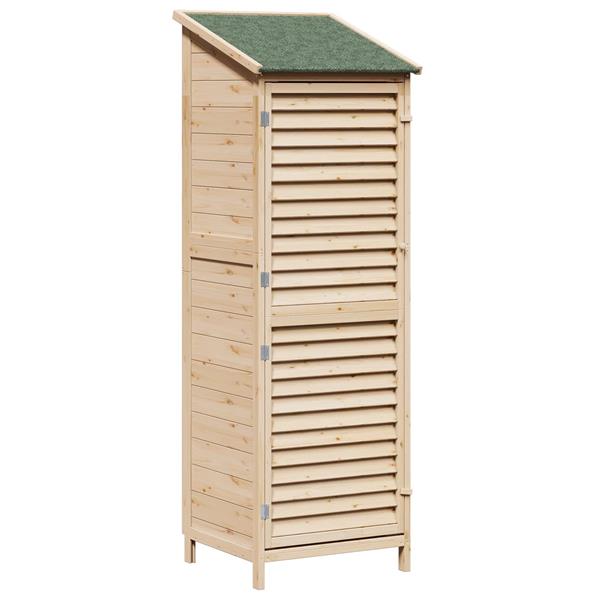 Grote foto vidaxl tuinschuur naturel 59 x 56 x 176 cm massief vurenhout tuin en terras tuinhuisjes en blokhutten