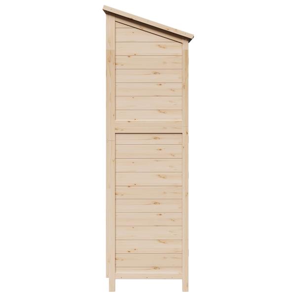 Grote foto vidaxl tuinschuur naturel 59 x 56 x 176 cm massief vurenhout tuin en terras tuinhuisjes en blokhutten