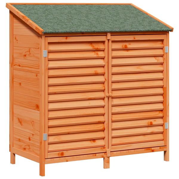 Grote foto vidaxl tuinschuur bruin 106 x 56 x 113 5 cm massief vurenhout tuin en terras tuinhuisjes en blokhutten