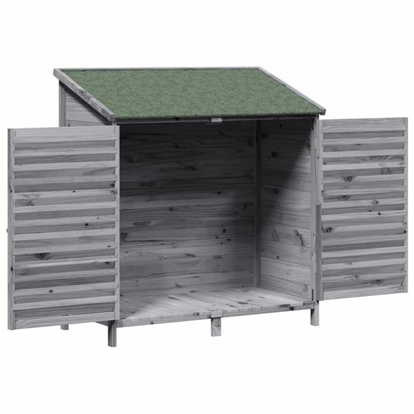 Grote foto vidaxl tuinschuur grijs 106 x 56 x 113 5 cm massief vurenhout tuin en terras tuinhuisjes en blokhutten