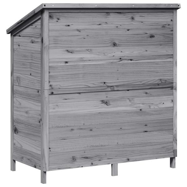 Grote foto vidaxl tuinschuur grijs 106 x 56 x 113 5 cm massief vurenhout tuin en terras tuinhuisjes en blokhutten