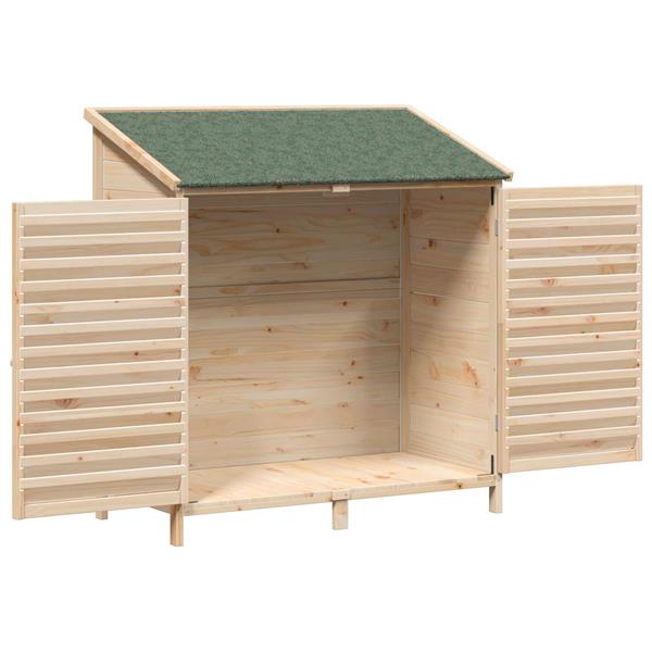 Grote foto vidaxl tuinschuur naturel 106 x 56 x 113 5 cm massief vurenhout tuin en terras tuinhuisjes en blokhutten