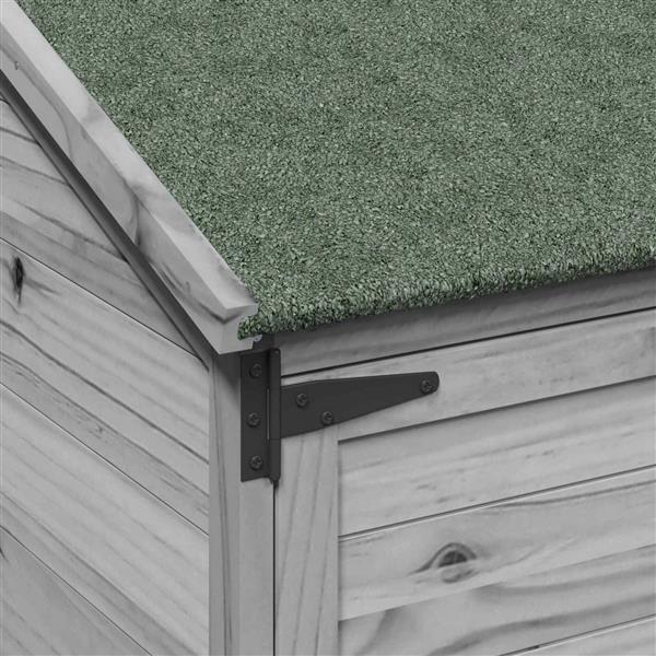 Grote foto vidaxl tuinschuur grijs 106 5 x 56 x 176 cm bewerkt hout tuin en terras tuinhuisjes en blokhutten