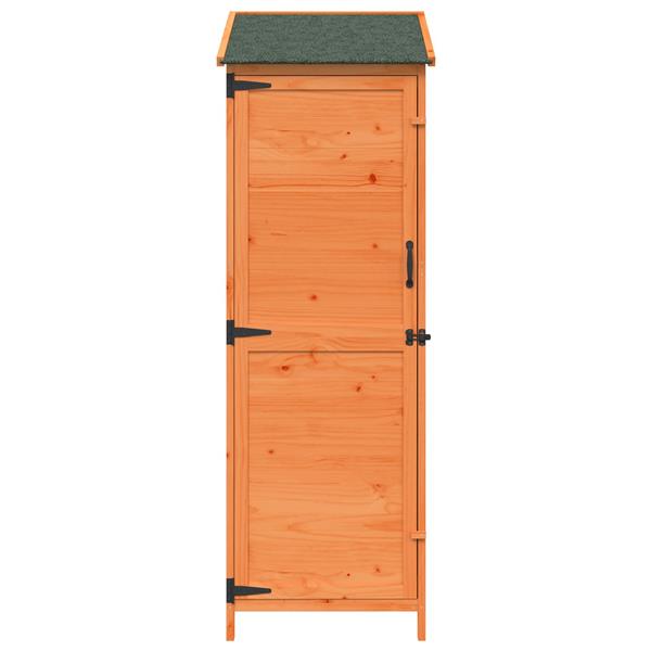 Grote foto vidaxl tuinschuur bruin 59 5 x 56 x 176 5 cm bewerkt hout tuin en terras tuinhuisjes en blokhutten