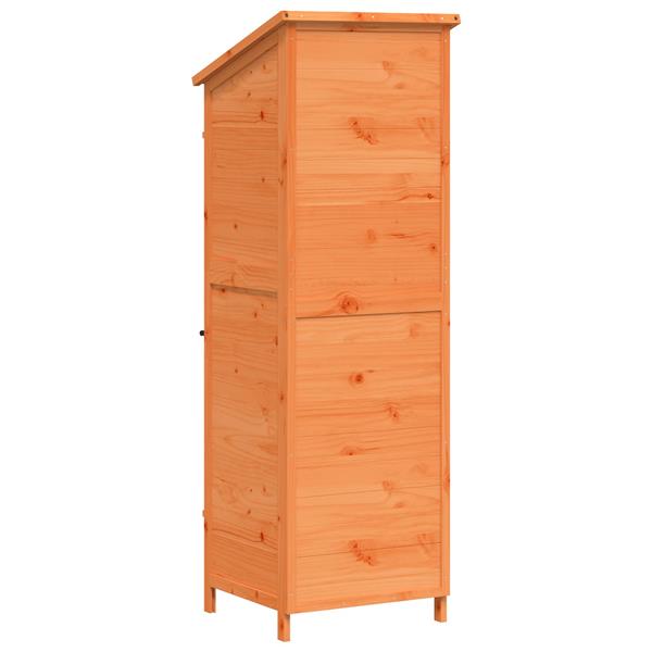 Grote foto vidaxl tuinschuur bruin 59 5 x 56 x 176 5 cm bewerkt hout tuin en terras tuinhuisjes en blokhutten