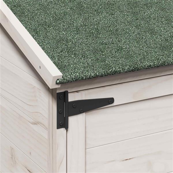 Grote foto vidaxl tuinschuur wit 59 5 x 56 x 176 5 cm bewerkt hout tuin en terras tuinhuisjes en blokhutten