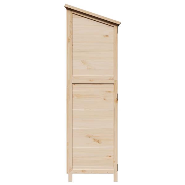 Grote foto vidaxl tuinschuur naturel 59 5 x 56 x 176 5 cm bewerkt hout tuin en terras tuinhuisjes en blokhutten