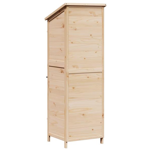 Grote foto vidaxl tuinschuur naturel 59 5 x 56 x 176 5 cm bewerkt hout tuin en terras tuinhuisjes en blokhutten