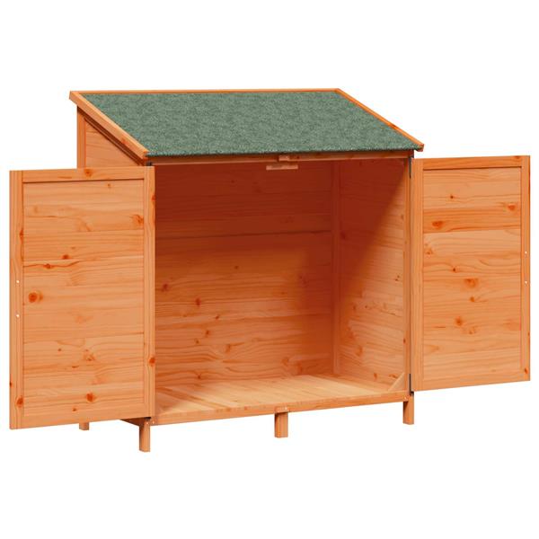 Grote foto vidaxl tuinschuur bruin 106 5 x 56 x 113 5 cm bewerkt hout tuin en terras tuinhuisjes en blokhutten