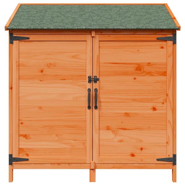 Grote foto vidaxl tuinschuur bruin 106 5 x 56 x 113 5 cm bewerkt hout tuin en terras tuinhuisjes en blokhutten
