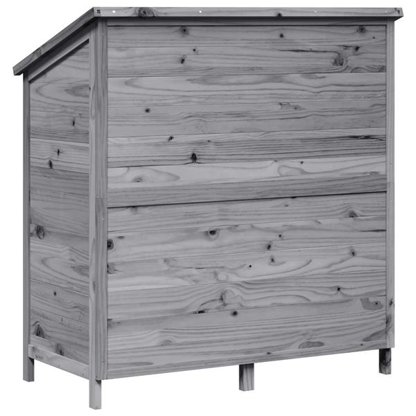 Grote foto vidaxl tuinschuur grijs 106 5 x 56 x 113 5 cm bewerkt hout tuin en terras tuinhuisjes en blokhutten