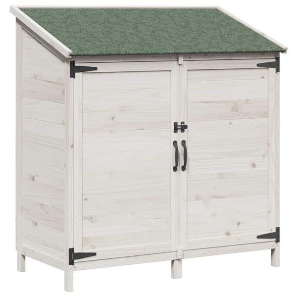 Grote foto vidaxl tuinschuur wit 106 5 x 56 x 113 5 cm bewerkt hout tuin en terras tuinhuisjes en blokhutten
