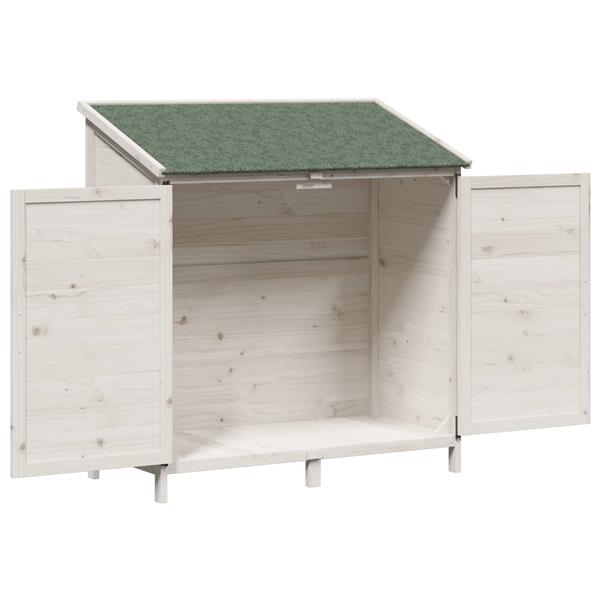 Grote foto vidaxl tuinschuur wit 106 5 x 56 x 113 5 cm bewerkt hout tuin en terras tuinhuisjes en blokhutten