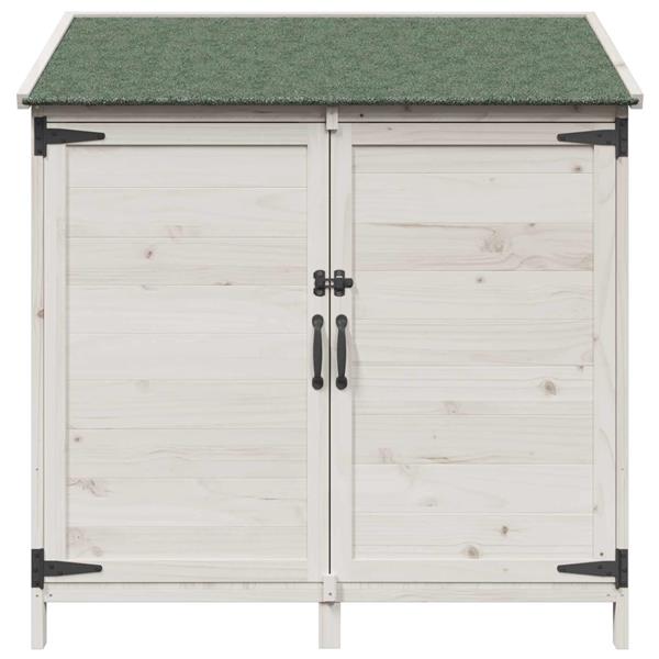 Grote foto vidaxl tuinschuur wit 106 5 x 56 x 113 5 cm bewerkt hout tuin en terras tuinhuisjes en blokhutten
