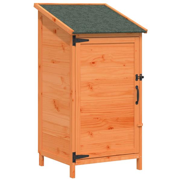 Grote foto vidaxl tuinschuur bruin 59 x 56 x 113 5 cm bewerkt hout tuin en terras tuinhuisjes en blokhutten