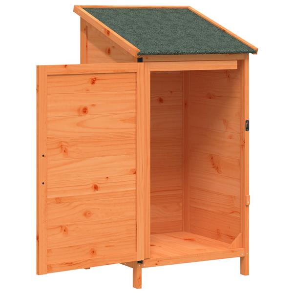 Grote foto vidaxl tuinschuur bruin 59 x 56 x 113 5 cm bewerkt hout tuin en terras tuinhuisjes en blokhutten