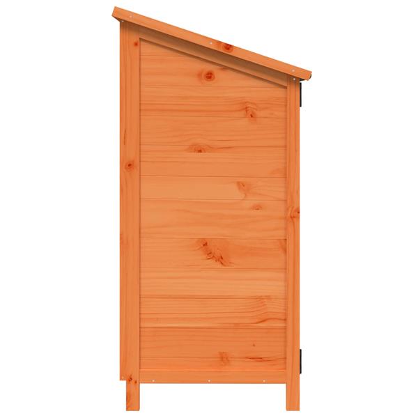 Grote foto vidaxl tuinschuur bruin 59 x 56 x 113 5 cm bewerkt hout tuin en terras tuinhuisjes en blokhutten